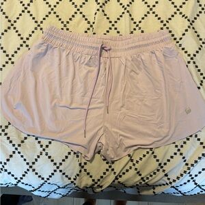 Light Lavender Athletic Running Shorts with Drawstring